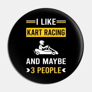 3 People Kart Racing Karting Go Kart Pin