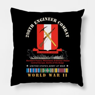 298TH Engineer Combat Battalion DUI - WWII - w EURSVC X 300 Pillow