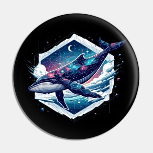 Celestial Space Voyager: Galactic Whale Pin