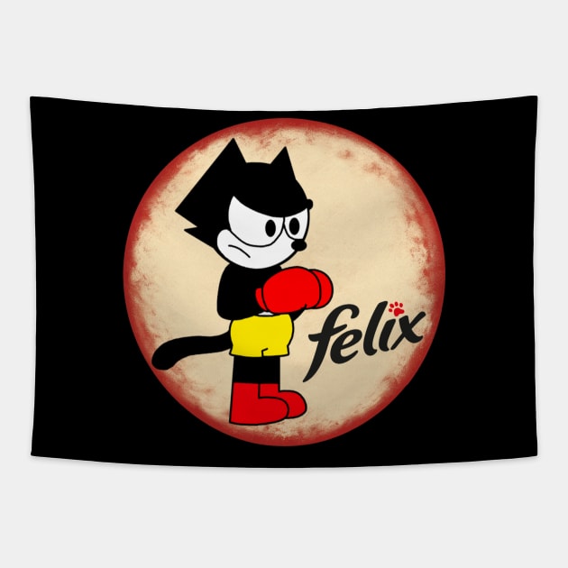 Celluloid Cat Capers Felix's Movie Mayhem Tapestry by Iron Astronaut