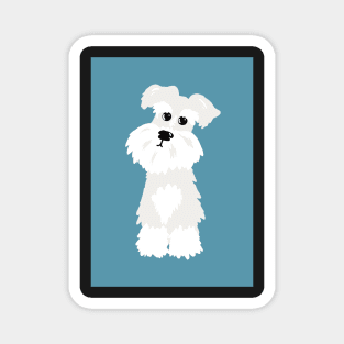 White Miniature Schnauzer Dog Magnet