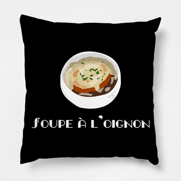 French onion soup (Soupe à l'oignon) FOGS FOOD FRENCH 3 Pillow by FOGSJ