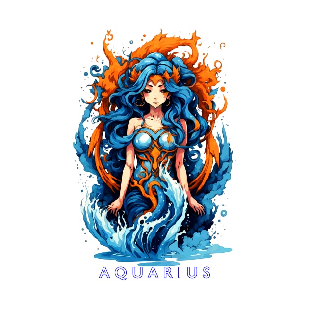 Zodiac sign Aquarius T-shirt by Emotiondesign