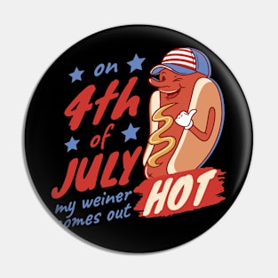 Fourth Of July HotDog Pin