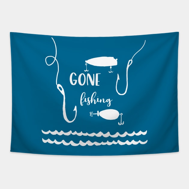 Gone Fishin' Tapestry by SWON Design