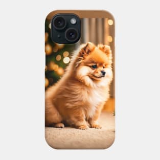 Christmas Pomeranian Puppy Dog Phone Case