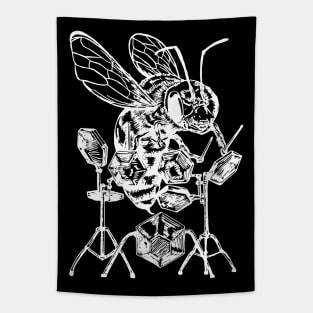 SEEMBO Bee Playing Drums Drummer Drumming Musician Fun Band Tapestry