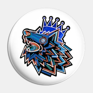 COLOURFUL KING WOLF Pin