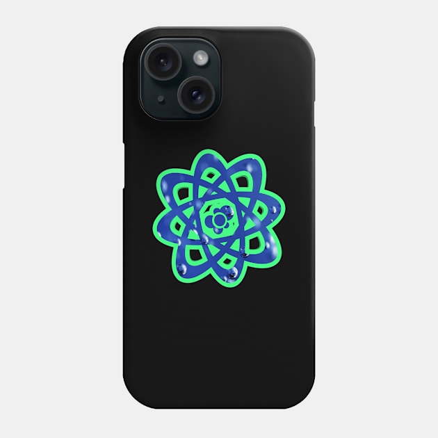 neon atom Phone Case by FromBerlinGift