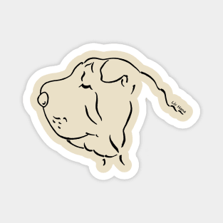 Shar Pei silhouette outline Magnet