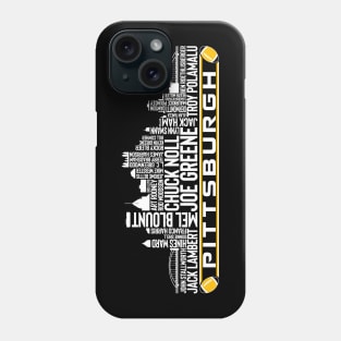 Pittsburgh Football Team All Time Legends, Pittsburgh City Skyline Phone Case