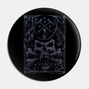 "ARKAIN TOP HAT SKULL" Pin