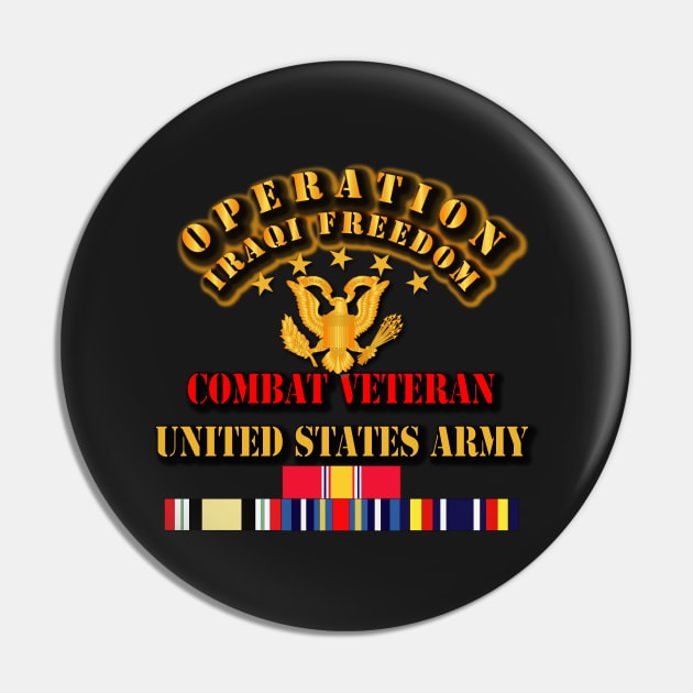 IRAQI FREEDOM Veteran - Combat Veteran Pin by twix123844