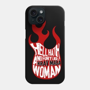 Krav Maga Gift Ideas for Women with Flames Phone Case