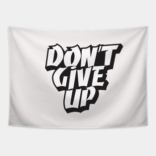 don't give up 3d text Tapestry