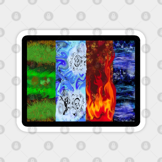 The Four Elements Magnet by Orchid's Art