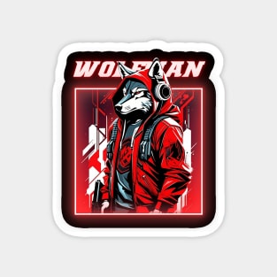Wolfman Neon Magnet