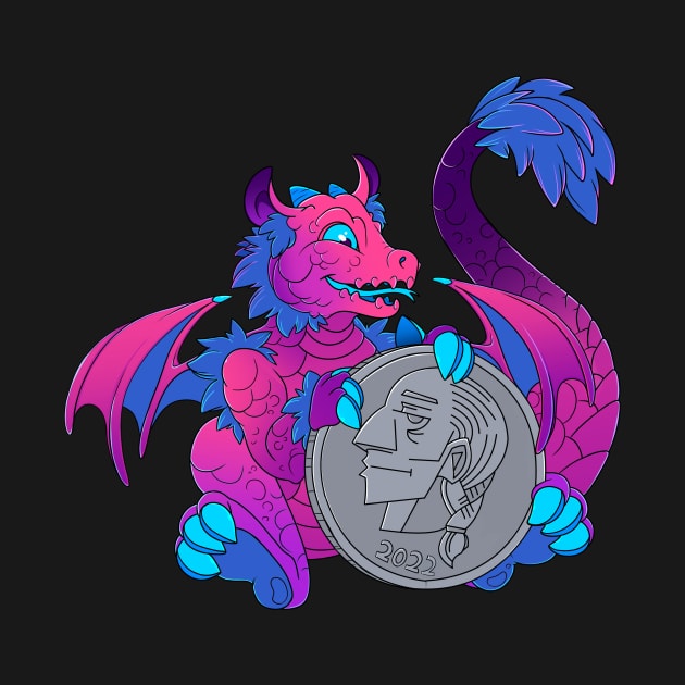 Bi Pride Pocket Dragon by TheMightyQ