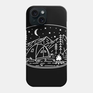 Camp Fire (White) Phone Case