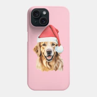 Golden Retriever Santa Phone Case