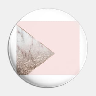 Blush pink geo - hint of rose gold gradient Pin