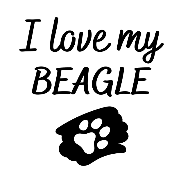 I love my Beagle by Word and Saying