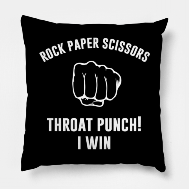 Rock Paper Scissor Throat Punch Rock Paper Scissor Pillow TeePublic