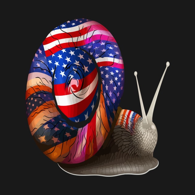 Patriotic Snail by JH Mart