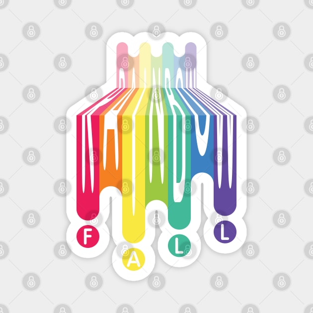 Rainbow Fall Magnet by dot.Dedi