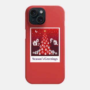 Season’s Greetings, small Finnish  town celebrating Christmas Phone Case