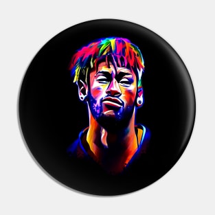 Neymar Jr popart cartoon Pin