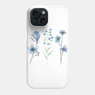 Blue flowers Phone Case