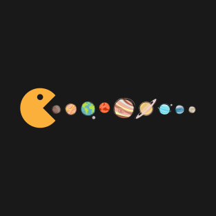 Pacman swallowing planets T-Shirt