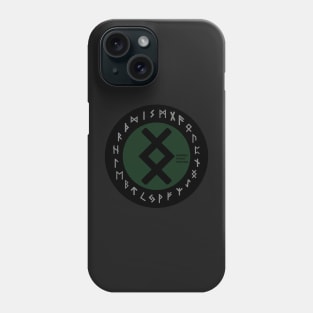 Green Inguz Futhark Rune | Viking Symbol Phone Case