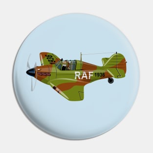 Cartoon Retro Fighter Plane Pin