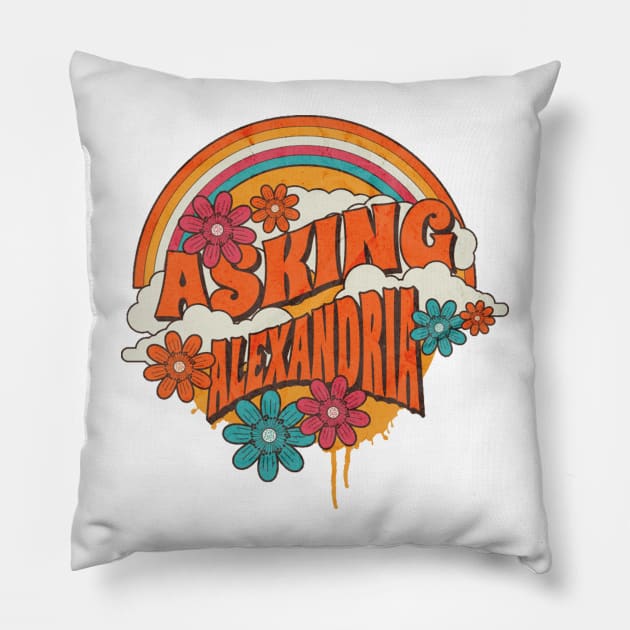 Retro Rainbow - A'a Alex Pillow by sansxart