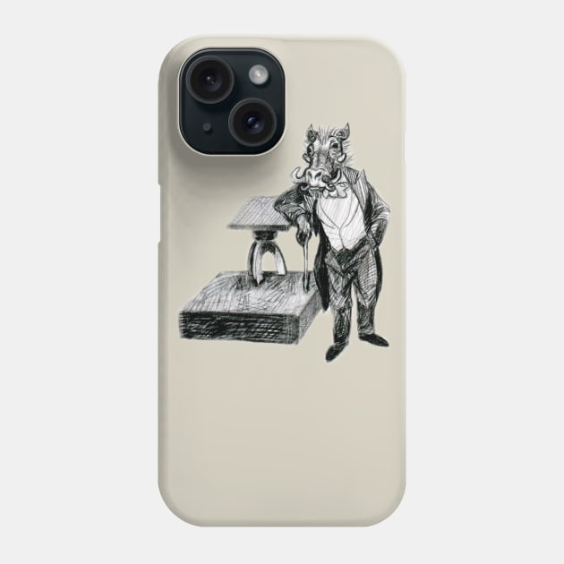 Carnival Animals - Orchestra Conductor Boar Phone Case by SSBDguy75