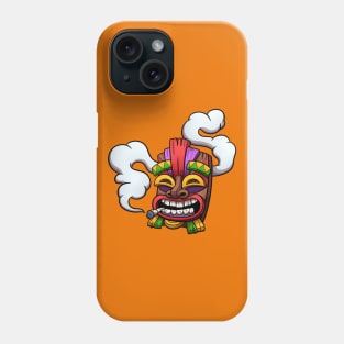 High Tiki Mask Smoking A Joint Phone Case