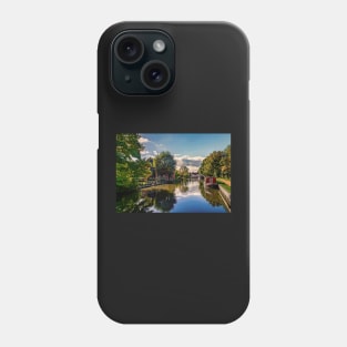 Narrowboat at West Mills Newbury Phone Case