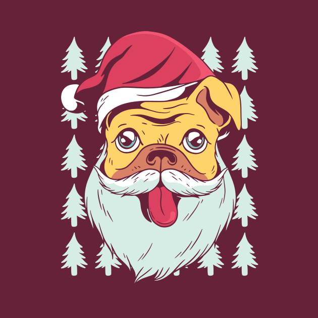 Cute Christmas Pug by LR_Collections