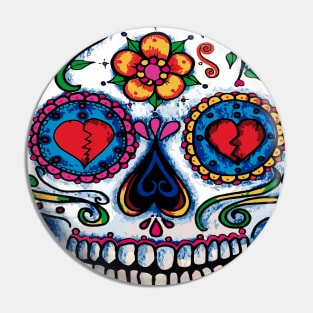 Candy Skull Pin