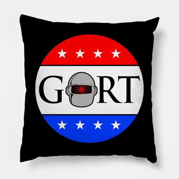 Gort, Gort for President, Presidential Election, Pillow by HEJK81