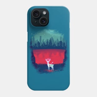 Deer in city Phone Case