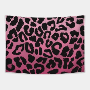 Pink Fade Leopard Spots Print Tapestry