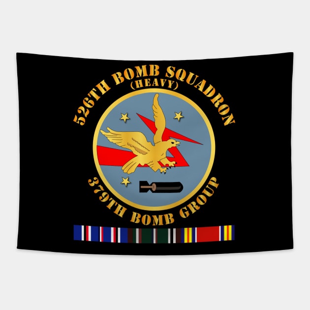 526th Bomb Squadron - 379th BG - WWII w SVC Tapestry by twix123844