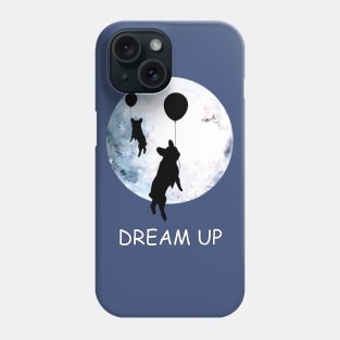 French bulldog at moon, dream up, follow your dream Phone Case