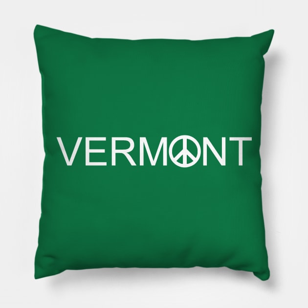 Vermont Peace Sign Shirt Pillow by alittlebluesky
