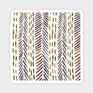 Abstract herringbone pattern - fall colors Magnet