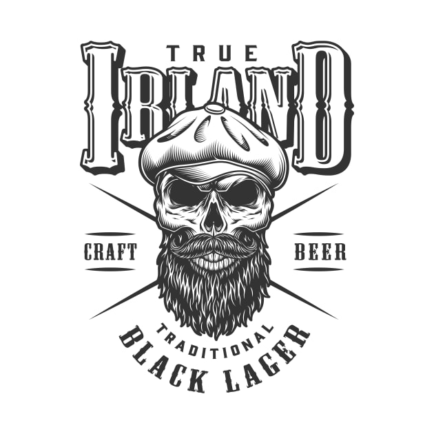 Bearded Skull With Cap by Seedsplash