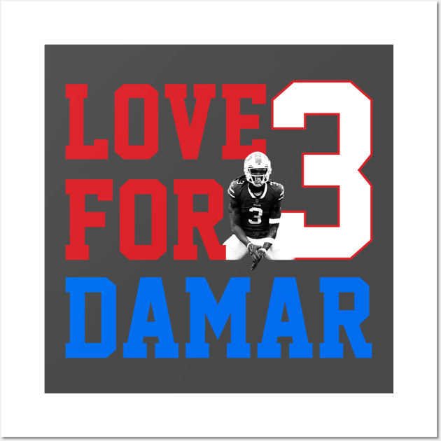 Damar Hamlin Buffalo Football Player Fans Wall Art Home - POSTER